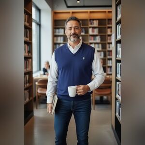 Donald Ross Men's Blue Sweater Vest Sz XL